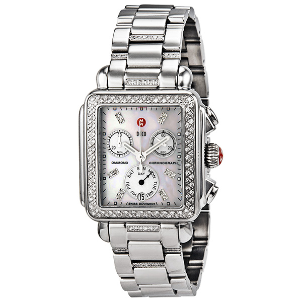 Michele Deco MWW06P000103 Imitation Stainless Steel Automatic Black Face 50m Water-Resistant Watch