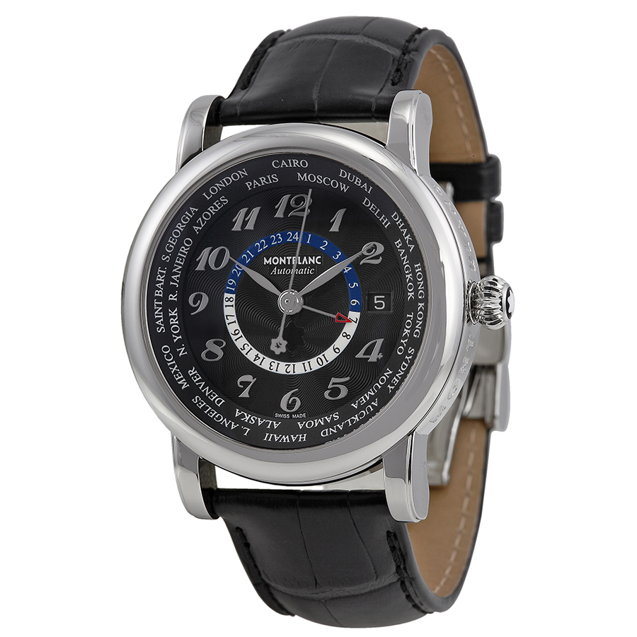 Montblanc Star Imitation Automatic Black Face 41mm Chronograph Steel Case Watch