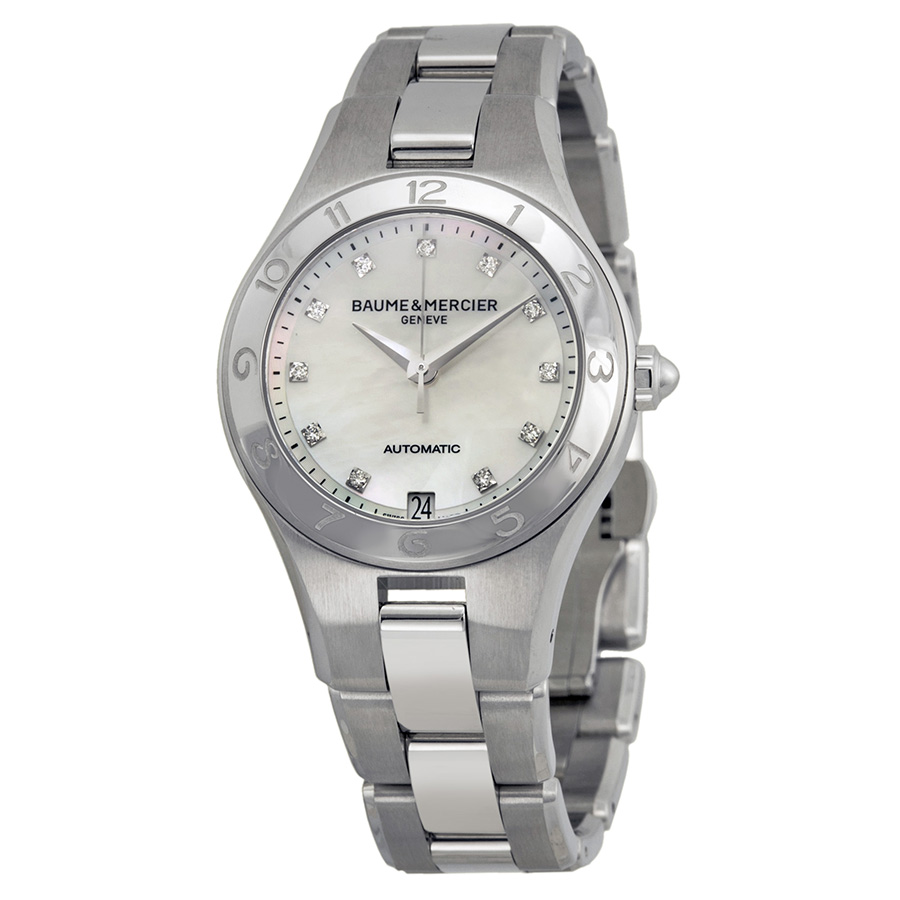 Baume & Mercier Linea Lady's Automatic Steel Rose Gold 32mm Sapphire Crystal