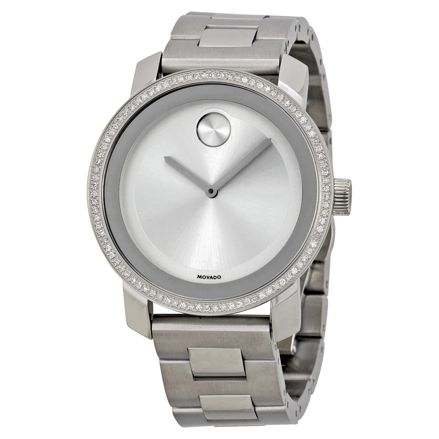 Movado Bold Imitation Steel Chronograph Automatic Watch with Black Face