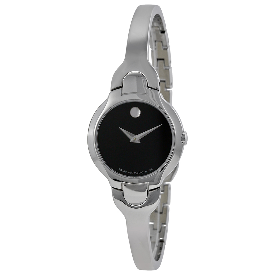 Movado Kara Imitation Chronograph Black Face Steel Case Watch