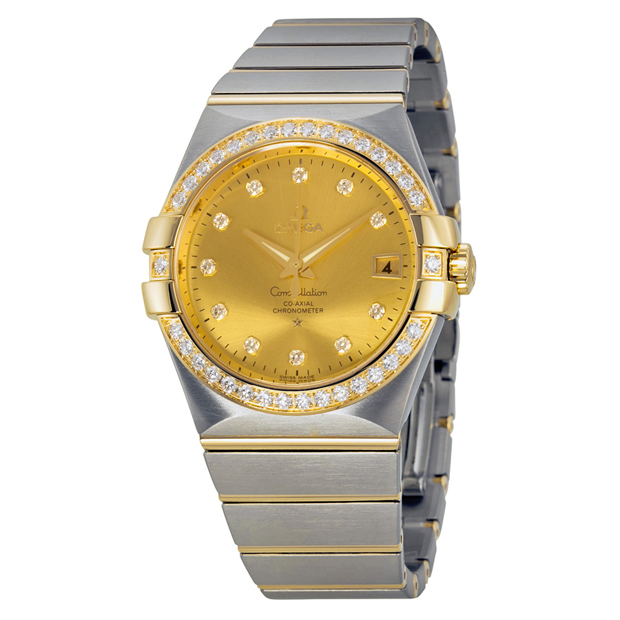 Omega Constellation 123.25.35.20.58.001 Auto Jet Black Face Steel Diver Watch