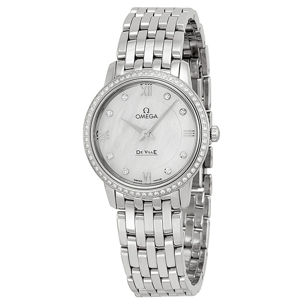 Omega DeVille Mother of Pearl Diver Watch - Automatic, 18K Gold, 40mm, Water Resistant