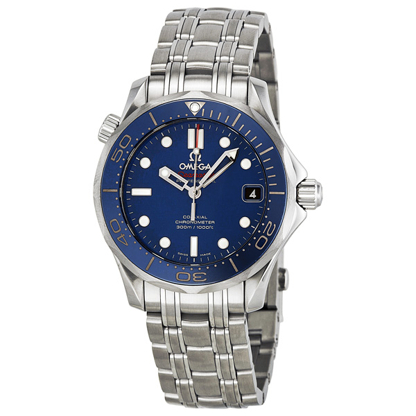 Omega Seamaster 300m Swiss Clone Automatic Chronograph Jet Black Face 100m Water Resistant Watch