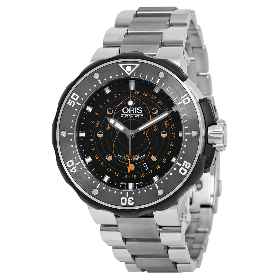 Oris Pro Diver 01 Chrono 42mm Titanium Case Black Face Waterproof Watch