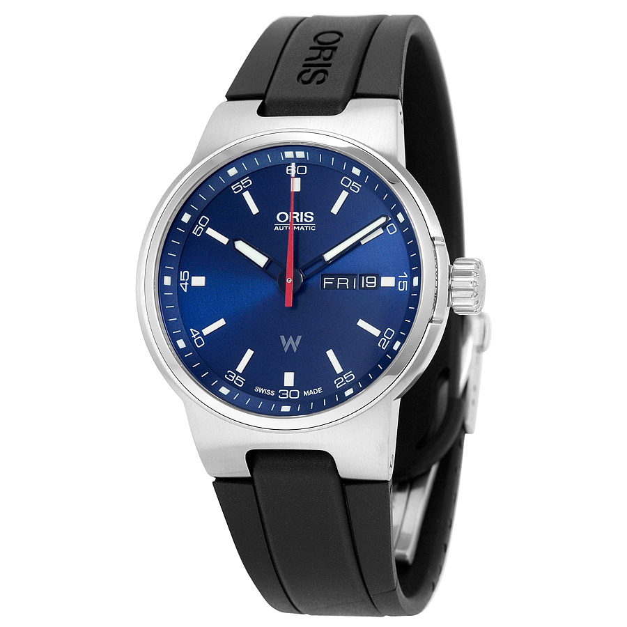 Oris F1 Williams 01 Steel Automatic Chronograph Dive Watch - Deep Black Face 300m Water Resistant