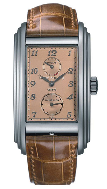 Patek Philippe 5101P Tourbillon 10-Day Rose Gold Case Black Oxidized Dial Watch