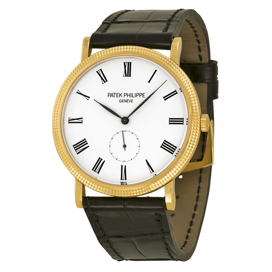 Patek Philippe Calatrava Clone 41mm Silver Case Black Face Swiss Movement Water Resistant Watch