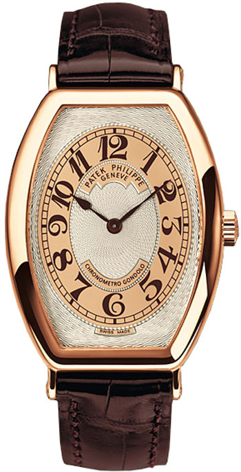 Patek Philippe Gondolo 5098R Imitation Automatic Brown Guilloche Silver Dial Watch
