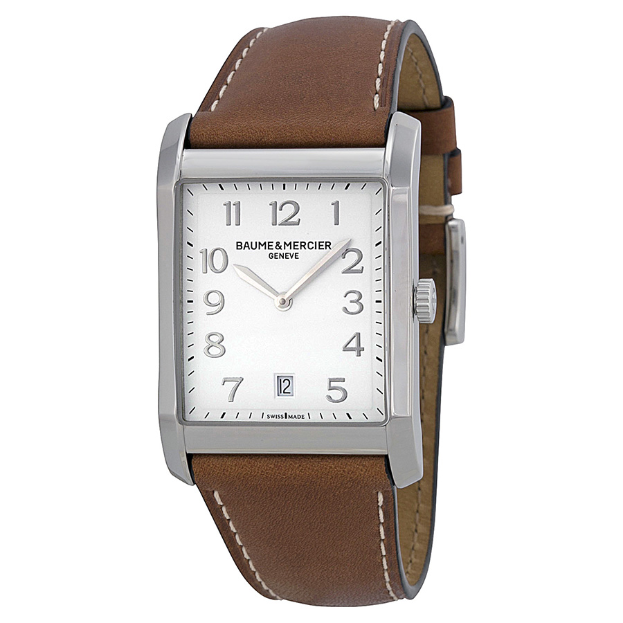 Baume et Mercier Hampton Imitation Automatic Silver-Case Black Face Chronograph Men's Watch