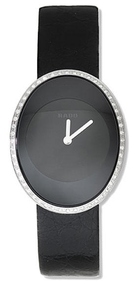 Rado Esenza R53542154 - Timeless Elegance, Swiss Automatic, Polished Steel Case, Jet Black Dial, 100m Water-Resistant Watch