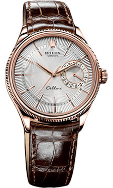 Rolex Cellini Imitation 50515SSBRL Automatic Silver Mesh Band Watch