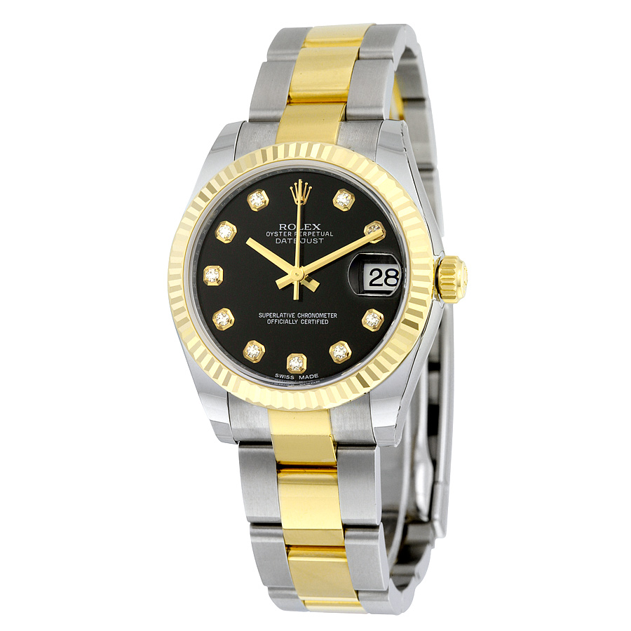 Rolex Datejust Lady 31 Black Diamond Steel Automatic Timepiece