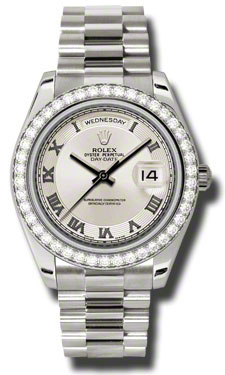 Rolex Day-Date II 218349IVCRP Ivory Concentric Clone Automatic Gold 40mm Men's Watch