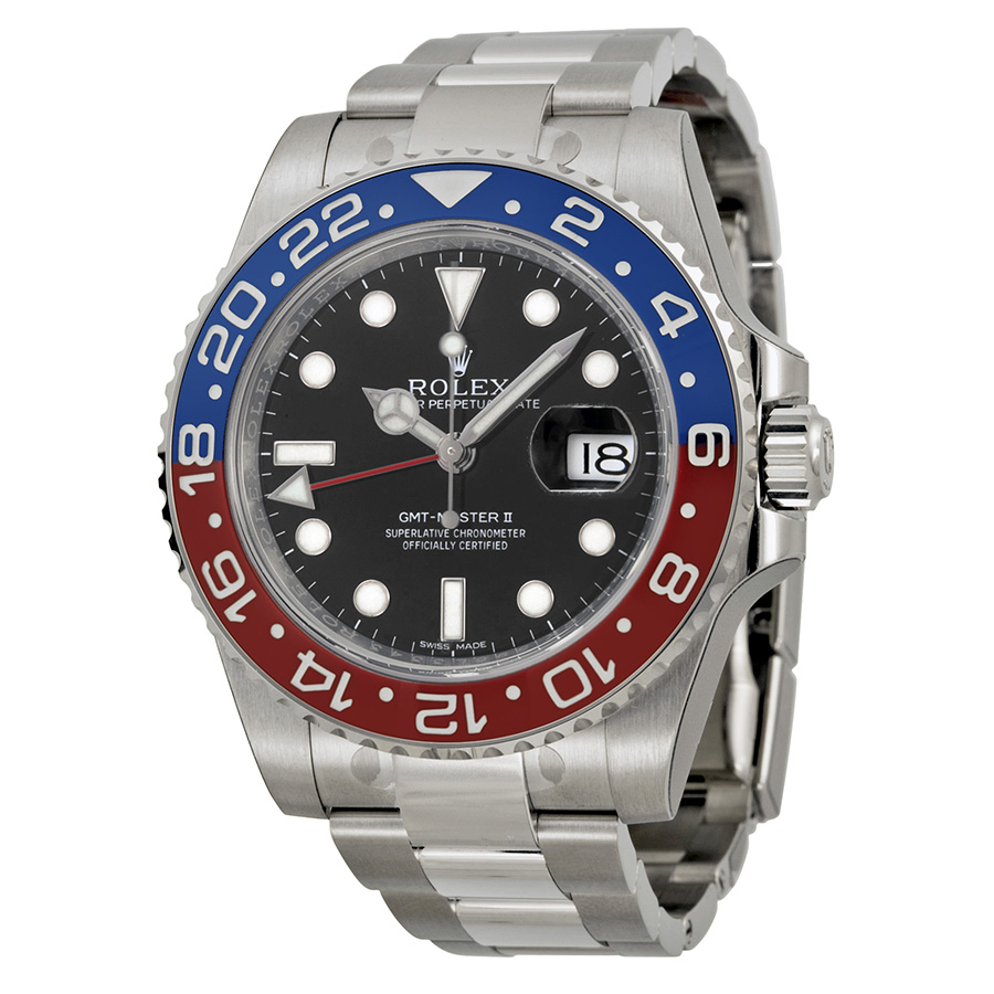 Replica Rolex GMT Master II 41mm Black & Gold Chronograph Watch