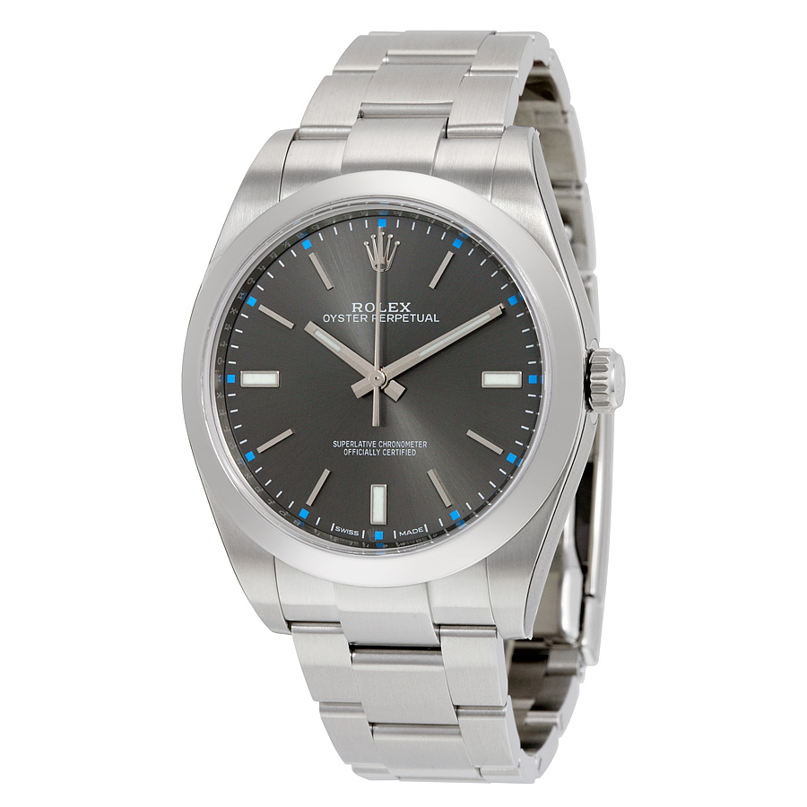 Rolex Oyster Perpetual 41mm Steel Blue Sunray Dial Automatic Mens Watch