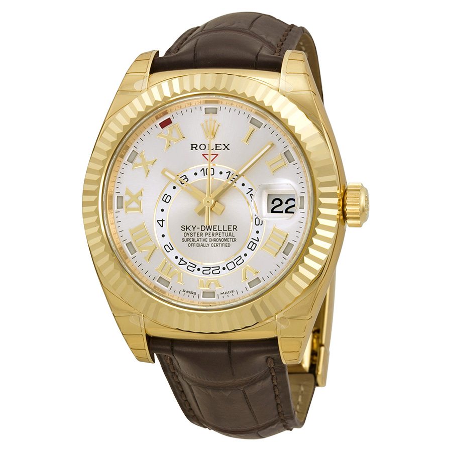 Rolex Sky Dweller Imitation 326138 Steel Case Blue Sunray Dial Automatic Watch