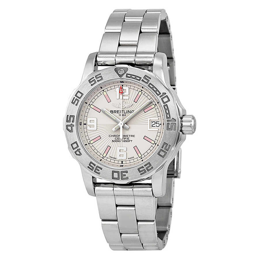 Breitling Colt A7738711 Automatic Silver Rose Gold Ladies Watch