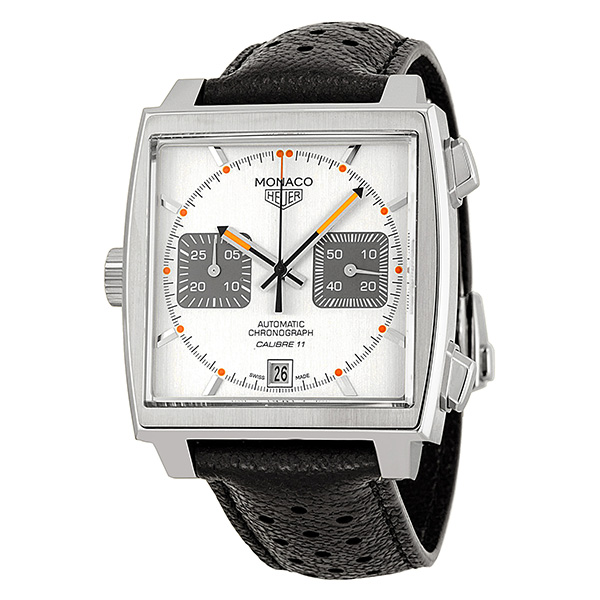 Tag Heuer Monaco Imitation - Chronograph Steel Bezel Jet Black Dial Water-Resistant Watch
