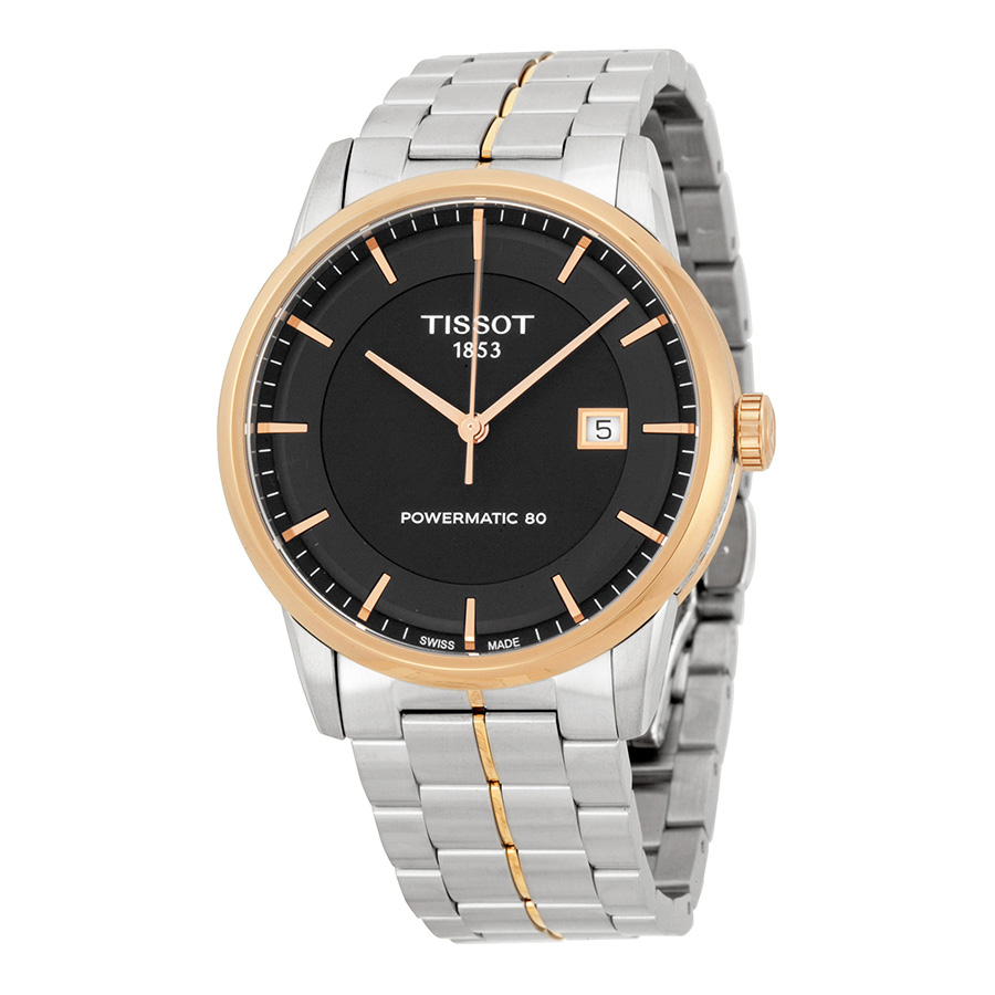 Tissot Powermatic Automatic 41mm Steel Case Jet Black Dial Water Resistant Watch