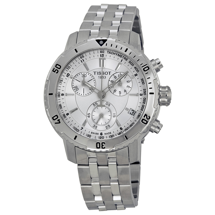 Tissot PRS 200 Swiss Clone Automatic Silver Case Jet Black Dial Water Resistant Watch
