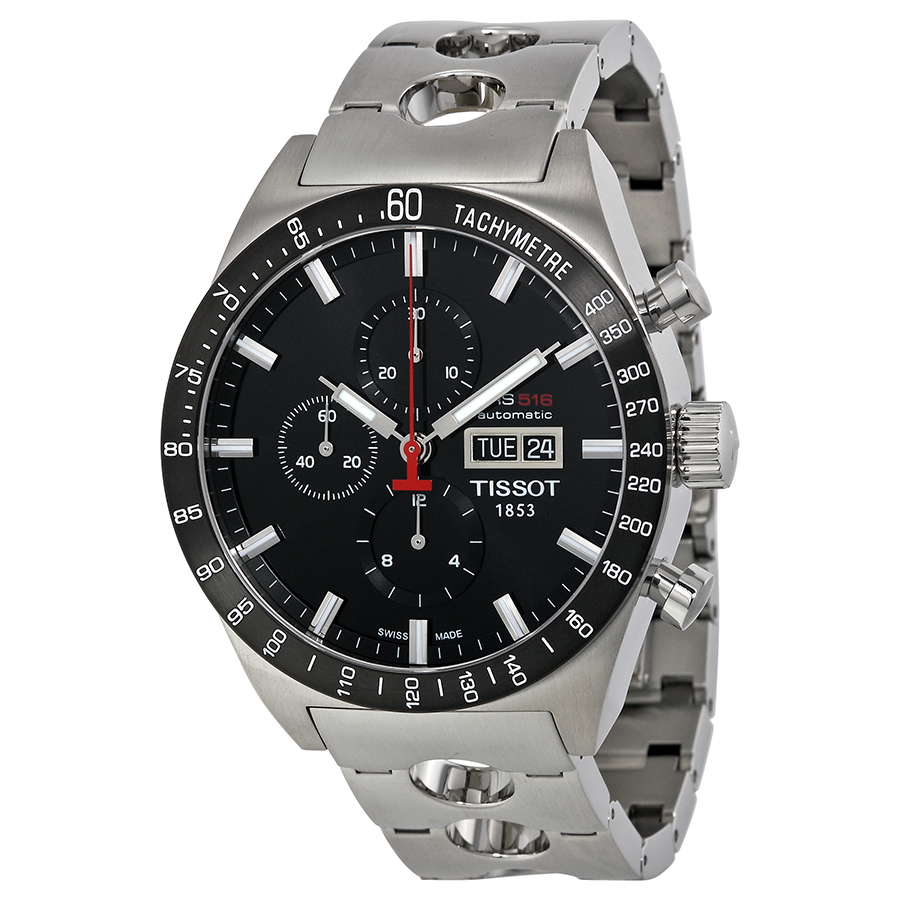 Tissot PRS 516 Automatic Pilot Black Chrome Dial Men's Watch
