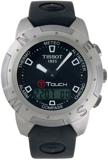 Tissot T33.7.598.51 Quartz Analog Black Titanium Black Rubber 42mm 30m Water Resistant