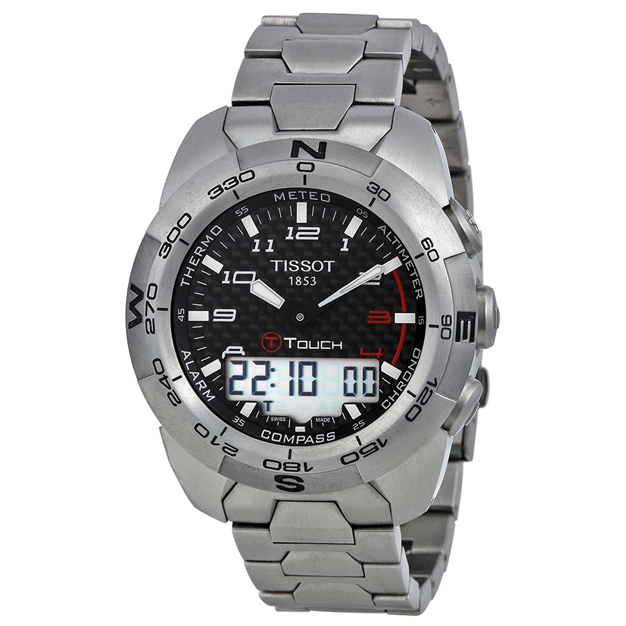 Tissot Touch Collection Timepiece, Swiss Quartz, Sleek Silver Face, 44mm Case