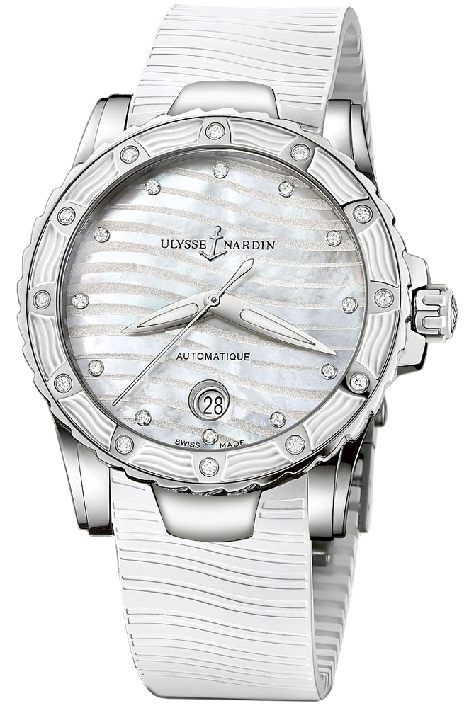 Ulysse Nardin Swiss Replica 8153-180E-3/10 Dive Watch - Automatic Self-Winding Steel Case Jet Black Face 300m Water Resistant