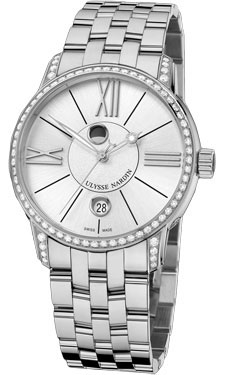 Ulysse Nardin Classico Luna Moon Phase Automatic 41mm Silver Dial Watch