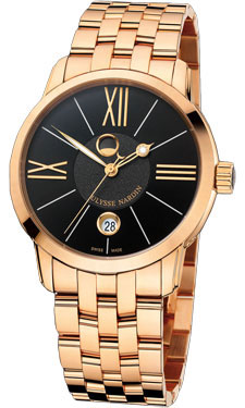 Ulysse Nardin Luna Classic 8296-122-8-42 Auto Timepiece in Polished Steel