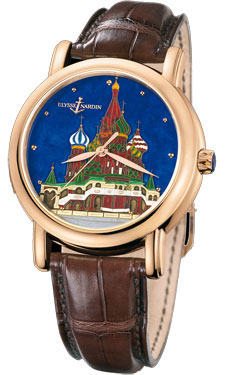 Ulysse Nardin Kremlin 136-11-KREM Auto 18kt Rose Gold Genuine Enamel Dial 40mm