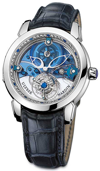Ulysse Nardin Royal Blue Diamond Bezel 48-Stone Blue Dial Watch