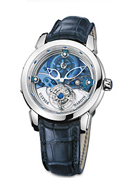 Ulysse Nardin Classic Blue 41mm Platinum Automatic Sapphire Crystal Water Resistant