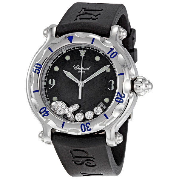Chopard Happy Beach Clone Automatic Swiss Quartz Unisex 28mm Silver Bezel Watch
