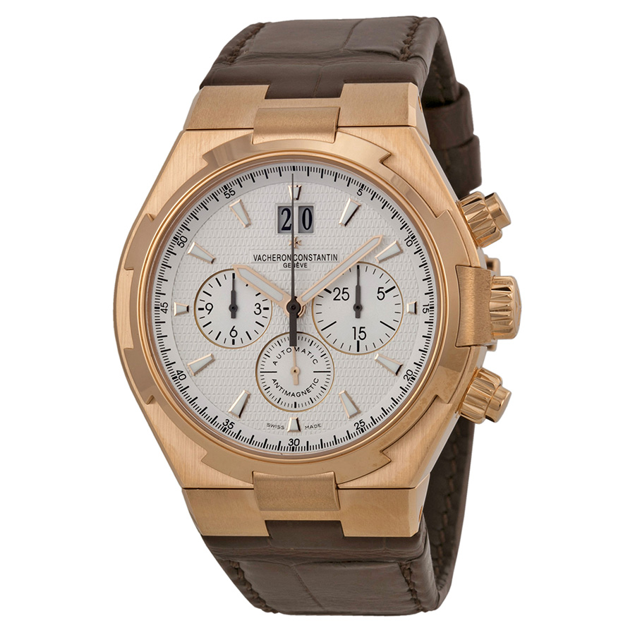 Vacheron Constantin Overseas Swiss Clone 49mm Automatic Silver Bezel Chronograph Watch