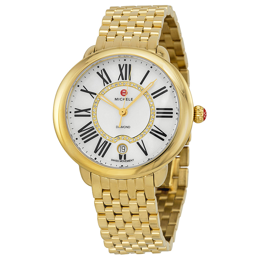 Michele Serein Gold-Tone Chronograph Gold-Steel Dial Replica Watch