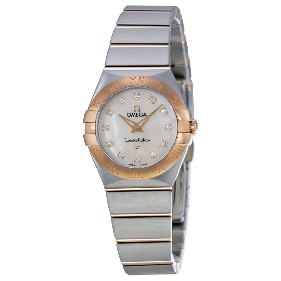 Omega Constellation Classic Elegance 18K Gold Automatic 24mm Diamond Dial Lady's Watch