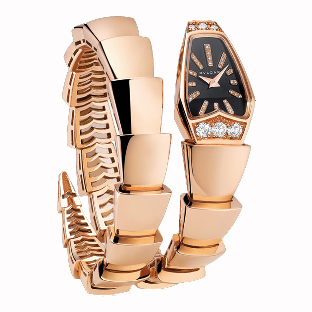 Bvlgari Serpenti Steel & Gold Swiss Automatic Diamond Dial Watch