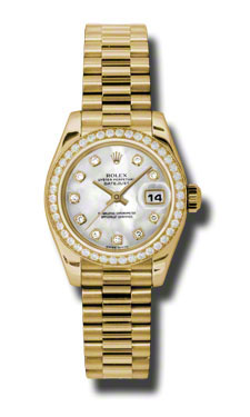 Rolex Datejust 36mm Everose Gold MOP Diamond Dial Replica Watch
