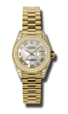 Rolex Datejust 179158MRP 18k Gold Diamond Elegance Automatic Diamond Accent Watch