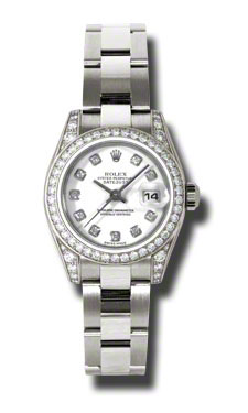 Swiss Imitation Rolex Lady Datejust 179159WDO 36mm Gold & Diamond Bezel Watch