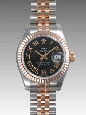 Rolex Lady Datejust 179171BKSBRJ Imitation Gold & Diamond Accented Watch