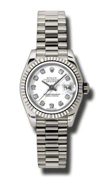 Rolex Datejust 179179WDP Imitation Gold and Diamond Watch for Women