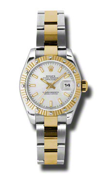 Luxurious Rolex Datejust Steel & White Dial Replica Watch - Lady's Elegant Timepiece