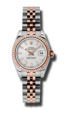 Steel Charm Rolex Datejust 179171SSJ Automatic Lady's Watch - Chic, 28mm Face