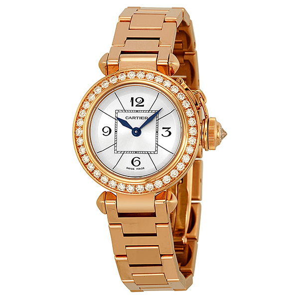 Cartier Pasha De Cartier WJ124013 Women's Luxury Imitation Watch - Automatic, 28mm Gold Case, Black Dial