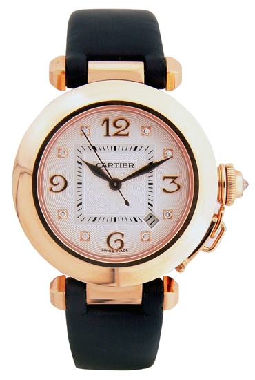 Cartier Pasha de Cartier Swiss Imitation 41mm Black Face Automatic Gold Watch