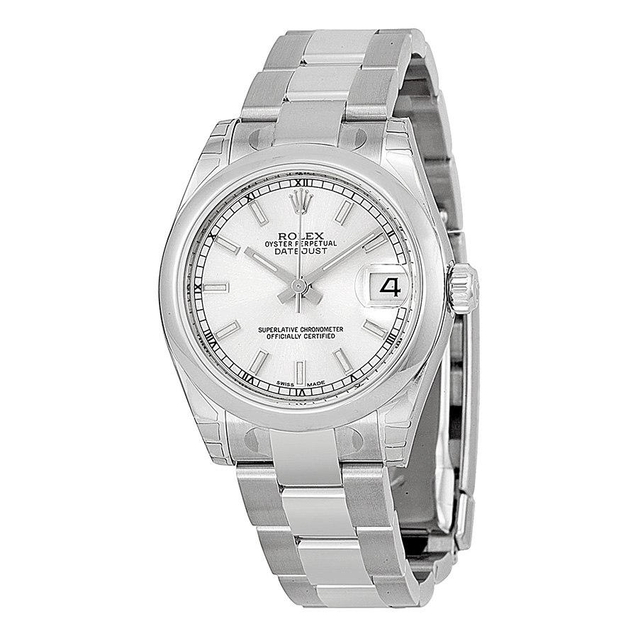 Silver Timeless Elegance Rolex Datejust 41mm Automatic Watch - Steel & Dial Harmony