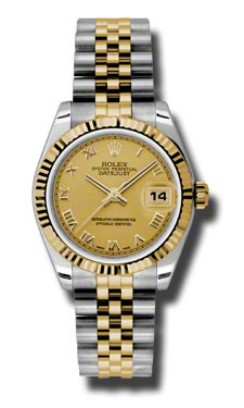Rolex Datejust 178273CRJ Gold-Plated Chronograph Steel Watch - Iconic Style